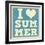 I Love Summer Poster-radubalint-Framed Art Print