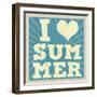 I Love Summer Poster-radubalint-Framed Art Print