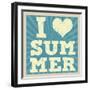 I Love Summer Poster-radubalint-Framed Art Print