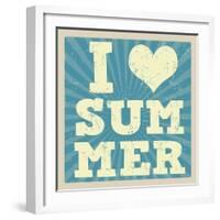 I Love Summer Poster-radubalint-Framed Art Print