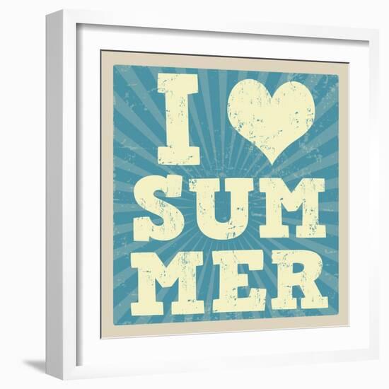 I Love Summer Poster-radubalint-Framed Art Print