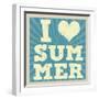 I Love Summer Poster-radubalint-Framed Art Print