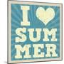 I Love Summer Poster-radubalint-Mounted Art Print