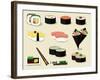 I Love Sushi !-Phoebe Yu-Framed Art Print