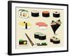 I Love Sushi !-Phoebe Yu-Framed Art Print