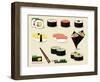 I Love Sushi !-Phoebe Yu-Framed Art Print