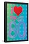 I Love the 80's (Heart) Art Poster Print-null-Framed Poster