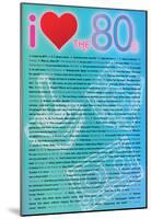 I Love the 80s Greatest Quotes Movie Poster Print-null-Mounted Poster