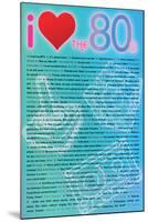 I Love the 80s Greatest Quotes Movie Poster Print-null-Mounted Poster