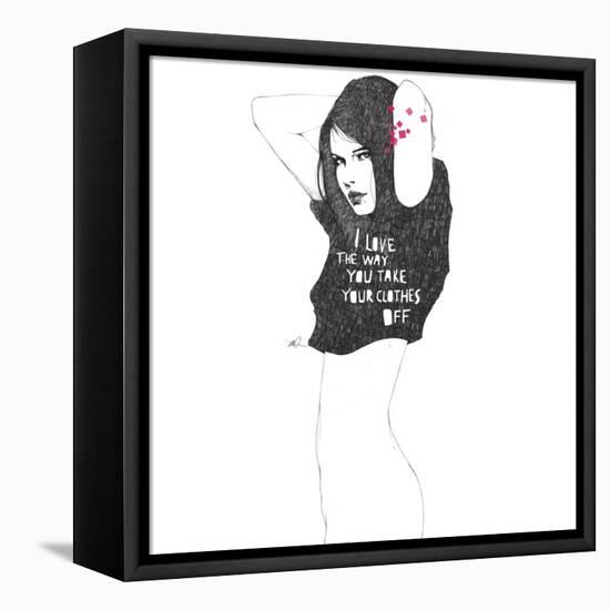 I love the way you take your clothes off-Manuel Rebollo-Framed Stretched Canvas