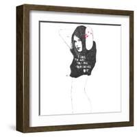 I love the way you take your clothes off-Manuel Rebollo-Framed Art Print