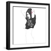 I love the way you take your clothes off-Manuel Rebollo-Framed Art Print