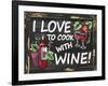 I Love to Cook with Wine-Laurie Korsgaden-Framed Giclee Print