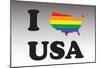 I Love Usa Pride-null-Mounted Poster