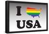 I Love Usa Pride-null-Framed Poster
