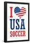 I Love USA Soccer (World Cup) Sports-null-Framed Poster