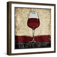 I Love Wine-OnRei-Framed Art Print