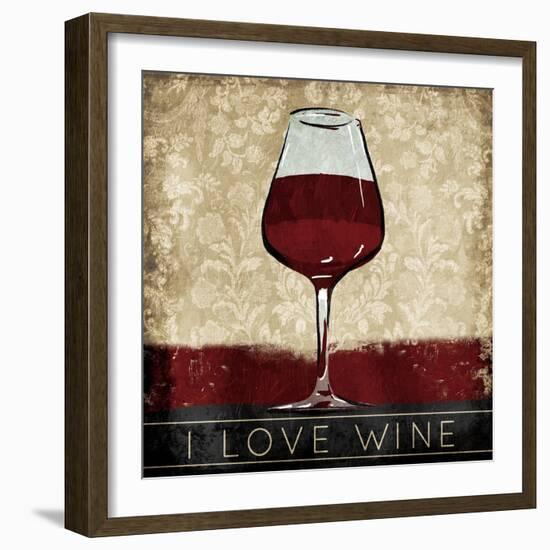 I Love Wine-OnRei-Framed Art Print