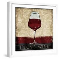 I Love Wine-OnRei-Framed Art Print