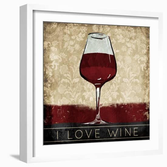 I Love Wine-OnRei-Framed Art Print