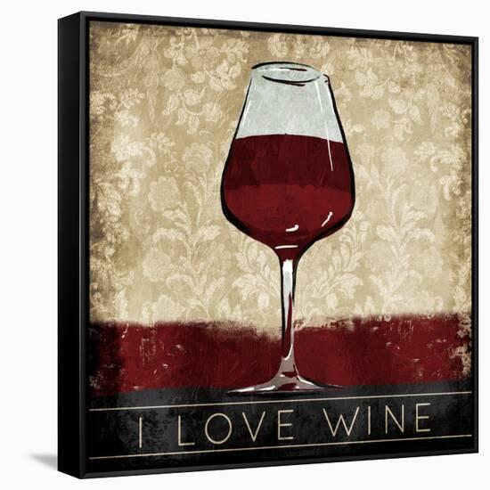 I Love Wine-OnRei-Framed Stretched Canvas