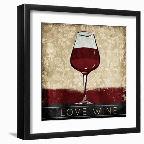 I Love Wine-OnRei-Framed Art Print