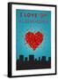 I Love You Alexandria, Virginia-Lantern Press-Framed Art Print