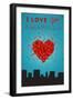 I Love You Amarillo, Texas-Lantern Press-Framed Art Print