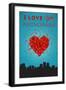 I Love You Anchorage, Alaska-Lantern Press-Framed Art Print