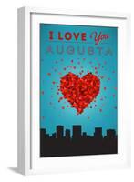 I Love You Augusta, Georgia-Lantern Press-Framed Art Print