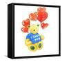 I love you bear - balloon, 2011-Jennifer Abbott-Framed Stretched Canvas