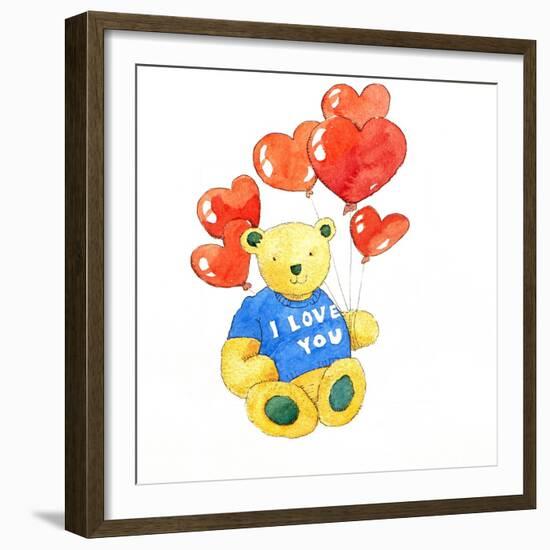 I love you bear - balloon, 2011-Jennifer Abbott-Framed Premium Giclee Print