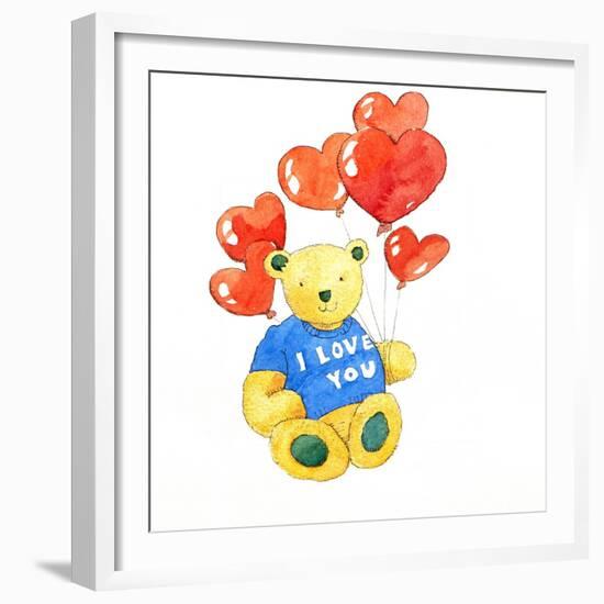 I love you bear - balloon, 2011-Jennifer Abbott-Framed Premium Giclee Print