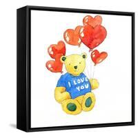 I love you bear - balloon, 2011-Jennifer Abbott-Framed Stretched Canvas