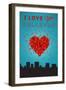 I Love You Bellevue, Washington-Lantern Press-Framed Art Print