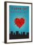 I Love You Berkeley, California-Lantern Press-Framed Art Print