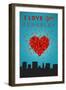 I Love You Berkeley, California-Lantern Press-Framed Art Print