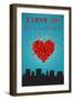 I Love You Billings, Montana-Lantern Press-Framed Art Print