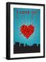 I Love You Boise, Idaho-Lantern Press-Framed Art Print