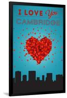 I Love You Cambridge, Massachusetts-Lantern Press-Framed Art Print