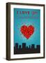 I Love You Cambridge, Massachusetts-Lantern Press-Framed Art Print