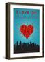 I Love You Charlotte, North Carolina-Lantern Press-Framed Art Print