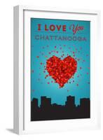 I Love You Chattanooga, Tennessee-Lantern Press-Framed Art Print