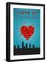 I Love You Cleveland, Ohio-Lantern Press-Framed Art Print