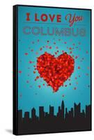 I Love You Columbus, Ohio-Lantern Press-Framed Stretched Canvas