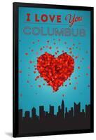 I Love You Columbus, Ohio-Lantern Press-Framed Art Print