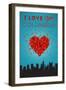 I Love You Columbus, Ohio-Lantern Press-Framed Art Print