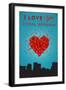 I Love You Coral Springs, Florida-Lantern Press-Framed Art Print