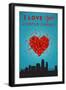 I Love You Corpus Christi, Texas-Lantern Press-Framed Art Print
