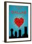 I Love You Dallas, Texas-Lantern Press-Framed Art Print